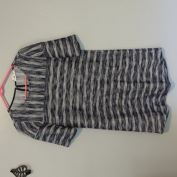 BCBGeneration Striped Tee Shirt Dress in Navy and White Color Medium M - Picture 1 of 11